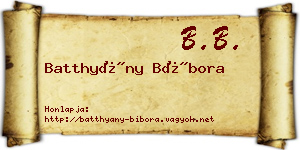 Batthyány Bíbora névjegykártya